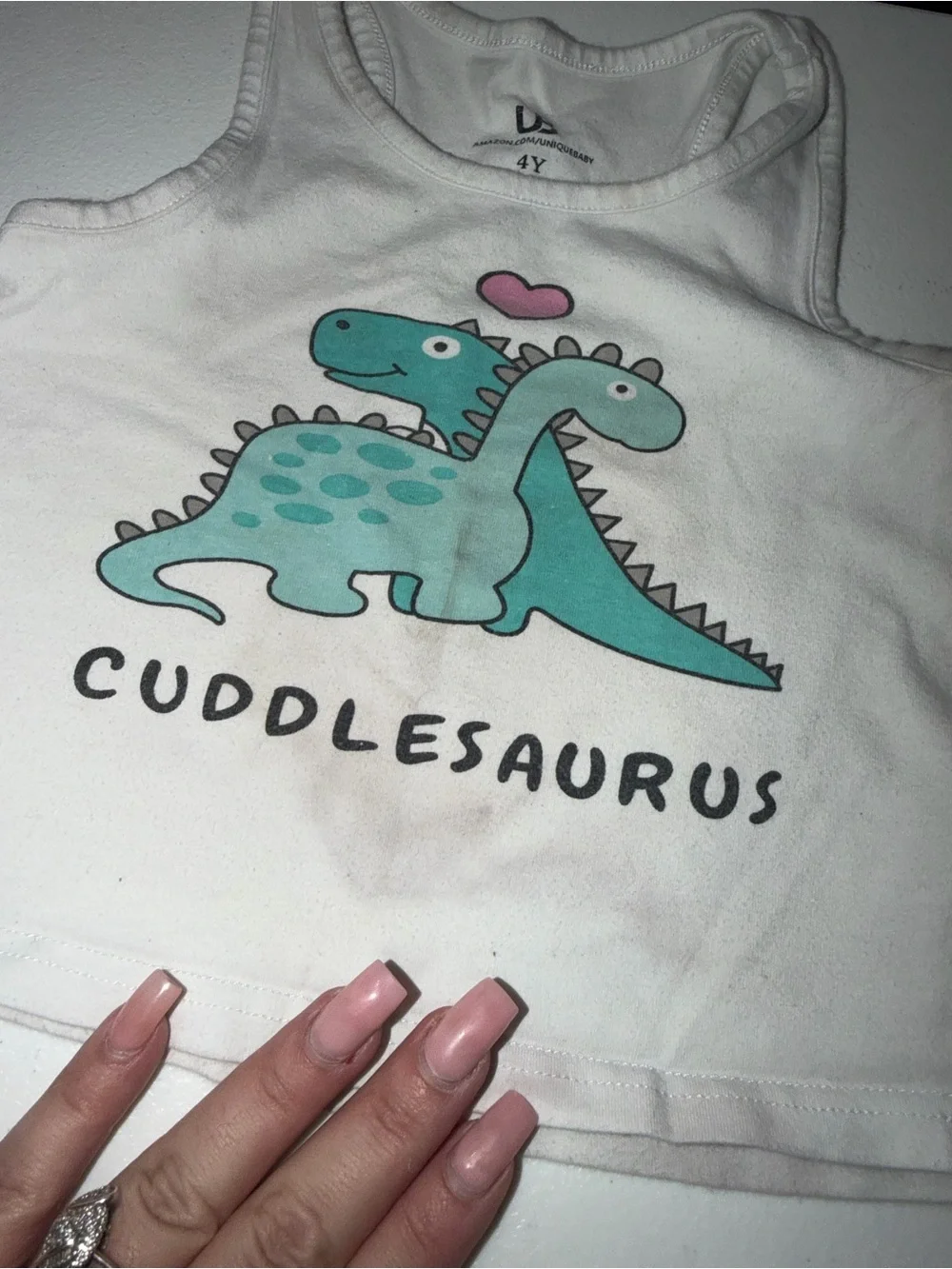 Blue and white dinosaur pajama set size 4Y/T-0040